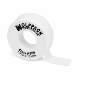 Cinta PTFE Wolfpack  12 mm. x 10 m. (Paquete 10 Rollos)