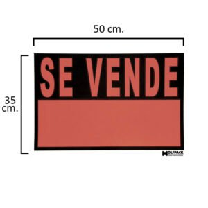 Cartel Se Vende  50x35 (Alt.) cm.