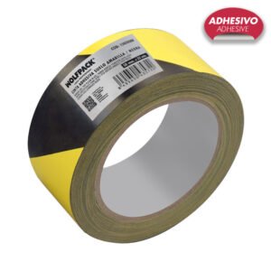 Cinta Señalizacion Adhesiva Suelo, Bicolor Amarilla Y Negra, 33 mt x 50 mm.