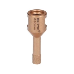 Corona Diamante Para Amoladora Ø 10 mm. Conexión Rosca M14. Corte Seco