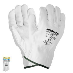 Guantes Piel FLOR  9" Con Colgador (Par)