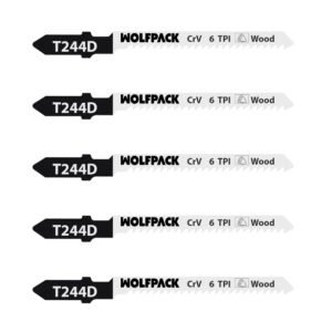 Hojas Sierra Calar Para Madera Corte Grueso 5 Piezas. Hoja Cromo Vanadio 58. Vastago T Universal