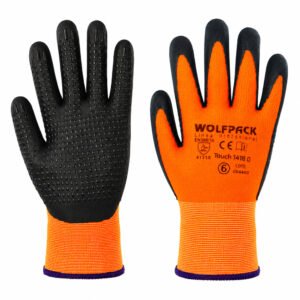 Guantes Nylon Con Palma En Foam y Puntos Nitrilo Touch 9" (Par)