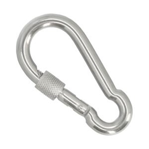 Mosqueton Bombero Inoxidable Con Seguro  80x8 Uso domestico