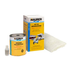 Kit Reparación Resina Poliester 750 Ml Con Endurecedor y 0,5m2 De Fibra De Vidrio